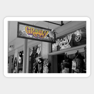 Groovy - Black & White with Color Sticker